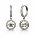 ARETES ARO DE PLATA CON CHAPA DE ORO Y MOISSANITA