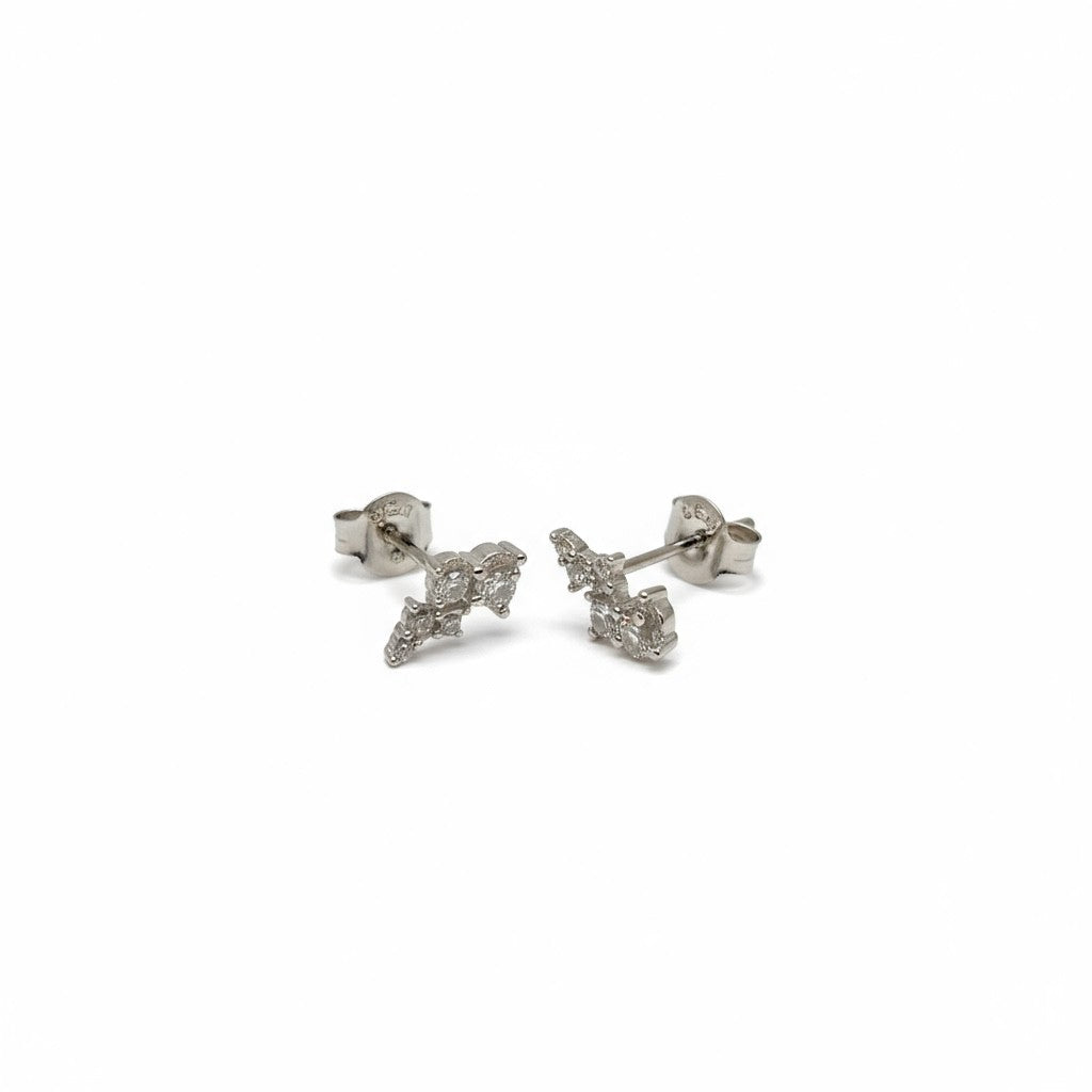 ARETES DE PLATA CON MOISSANITA
