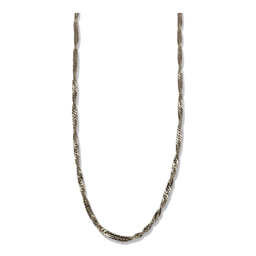 CADENA TEJIDO TORSAL DE PLATA