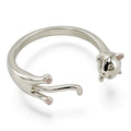ANILLO GATO DE PLATA CON RESINA
