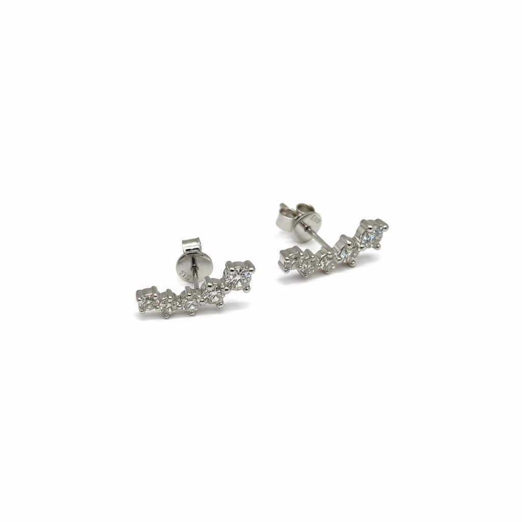 ARETES DE PLATA CON MOISSANITA