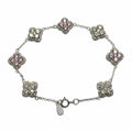 PULSERA TIPO VCA DE PLATA CON MOISSANITA