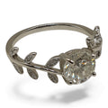 ANILLO FLORAL DE PLATA CON MOISSANITA