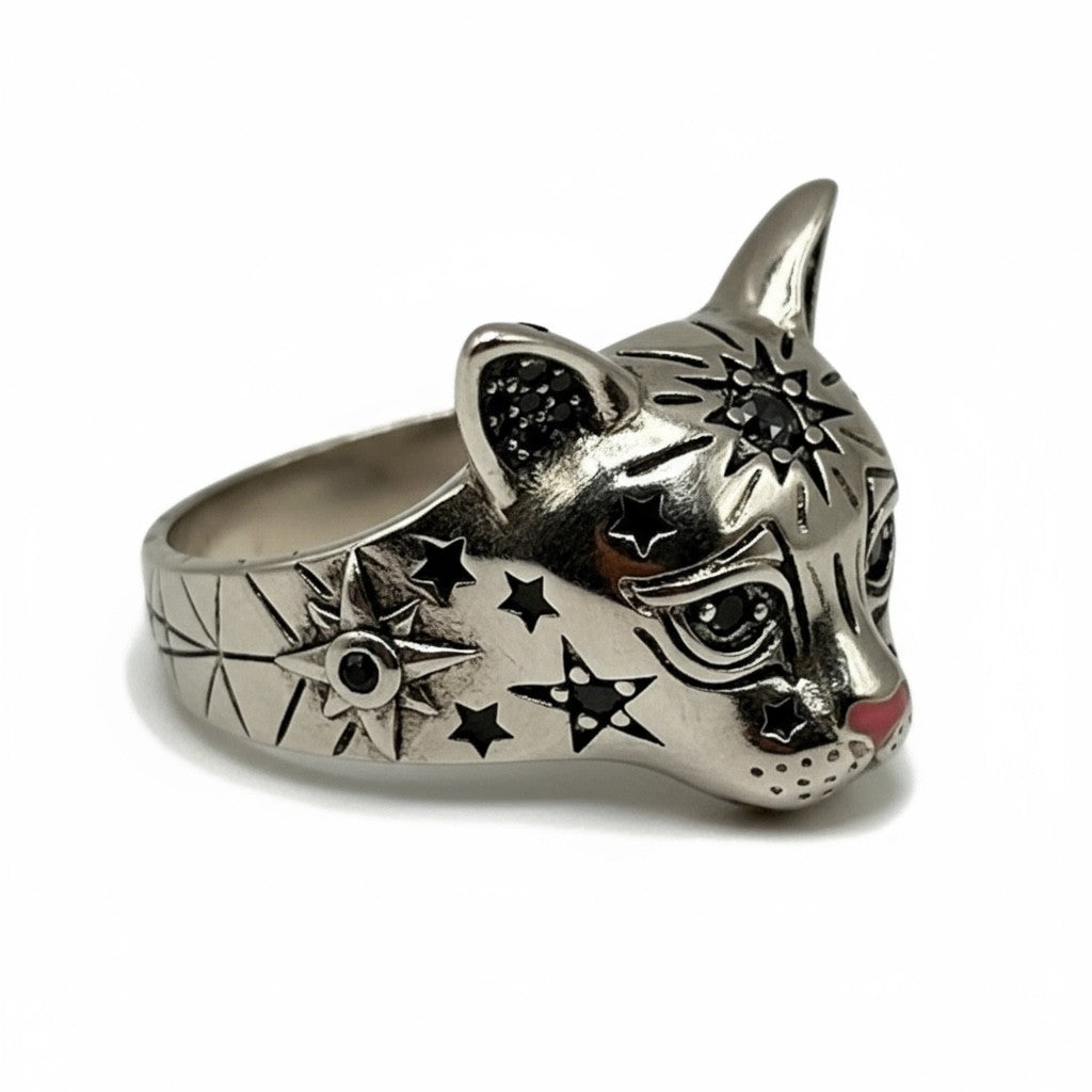 ANILLO GATO MÁGICO DE PLATA