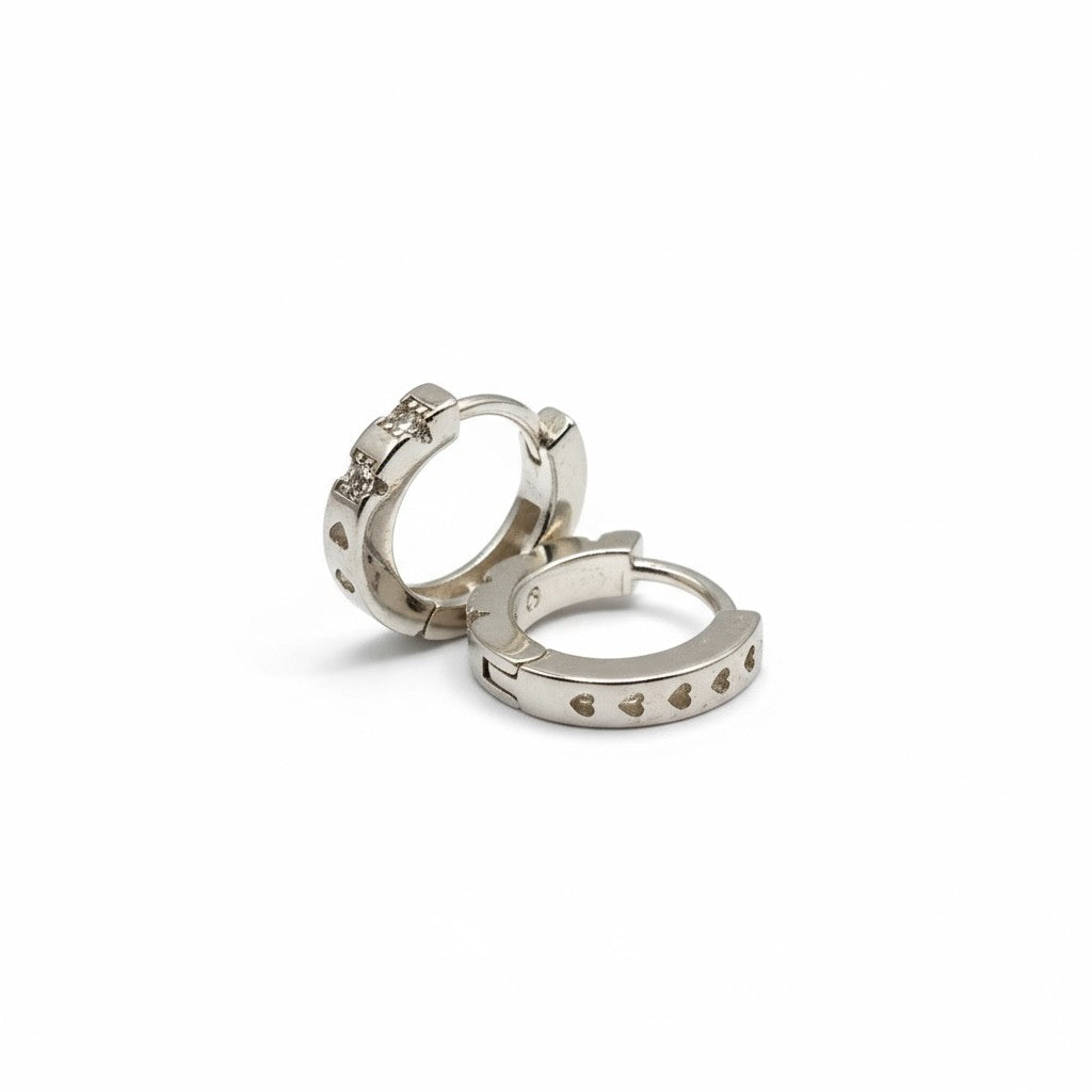 ARETES DE PLATA CON ZIRCONIA CÚBICA
