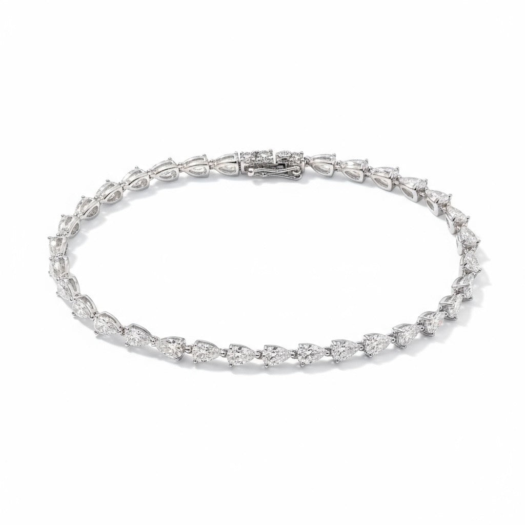 PULSERA DE PLATA CORTE DE PERA