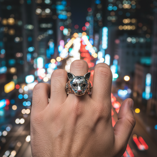 ANILLO GATO MÁGICO DE PLATA