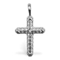 DIJE CRUZ DE PLATA CON MOISSANITA