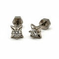 ARETES ESTRELLA DE PLATA CON MOISSANITA