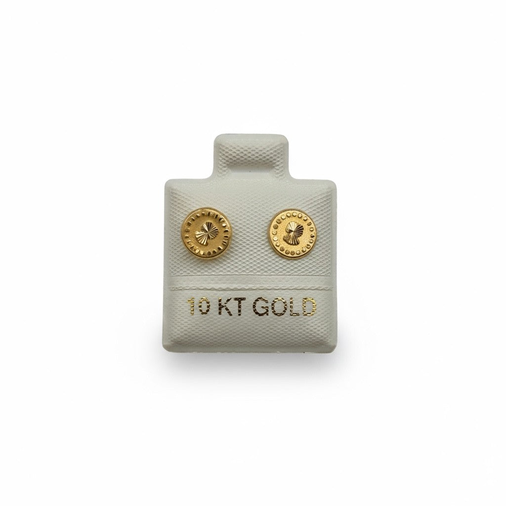 ARETES BOTÓN DE ORO