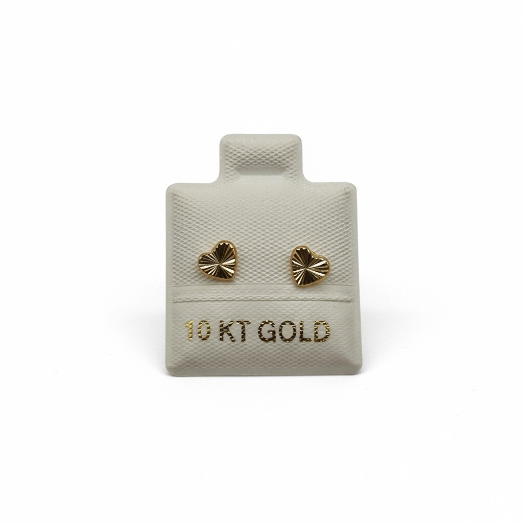 ARETES CORAZÓN DE ORO